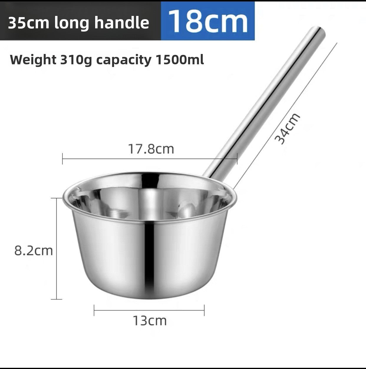 Stainless Steel Kitchen Soup Ladle with Long Handle