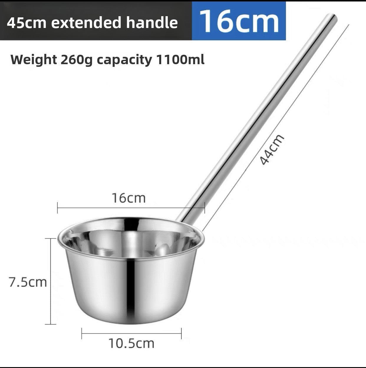 Stainless Steel Kitchen Soup Ladle with Long Handle