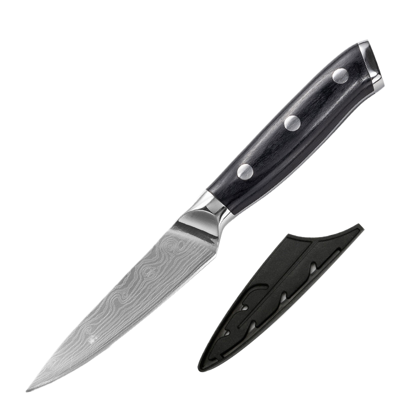 Damascus Laser-Patterned Chef's Knife