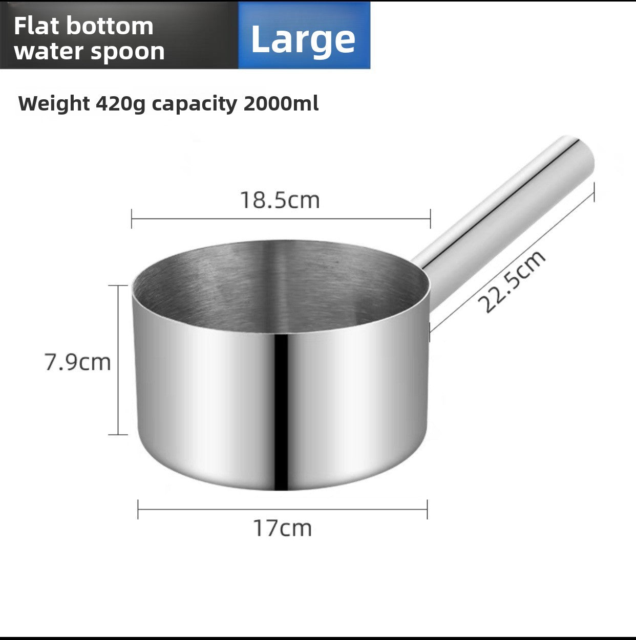 Stainless Steel Kitchen Soup Ladle with Long Handle