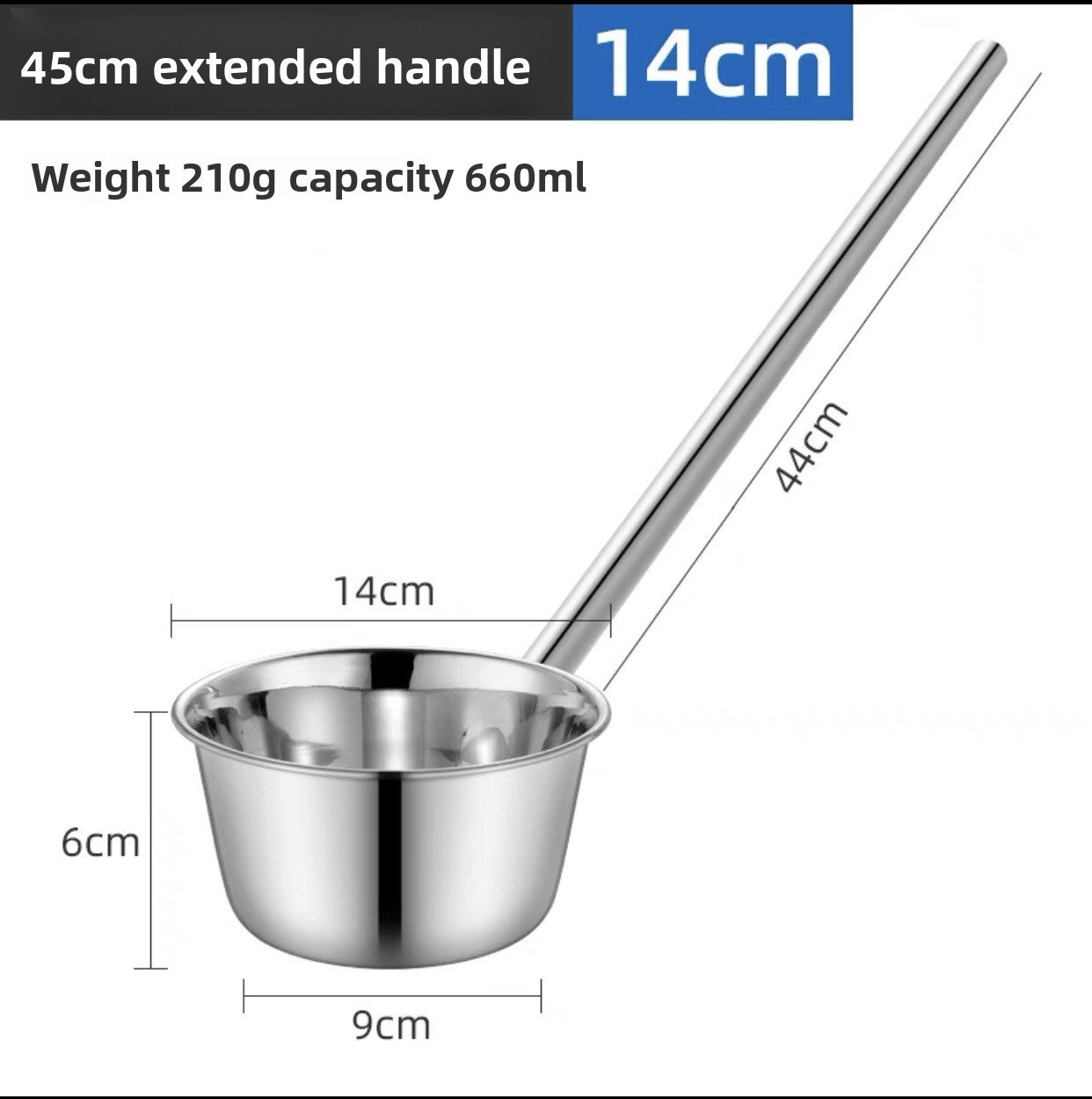 Stainless Steel Kitchen Soup Ladle with Long Handle