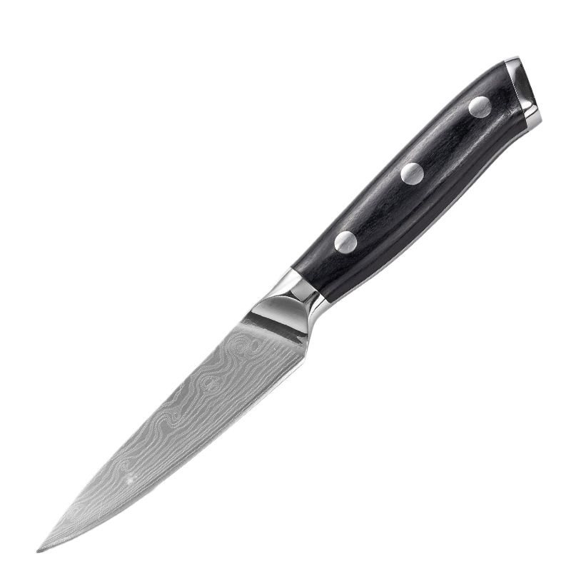 Damascus Laser-Patterned Chef's Knife