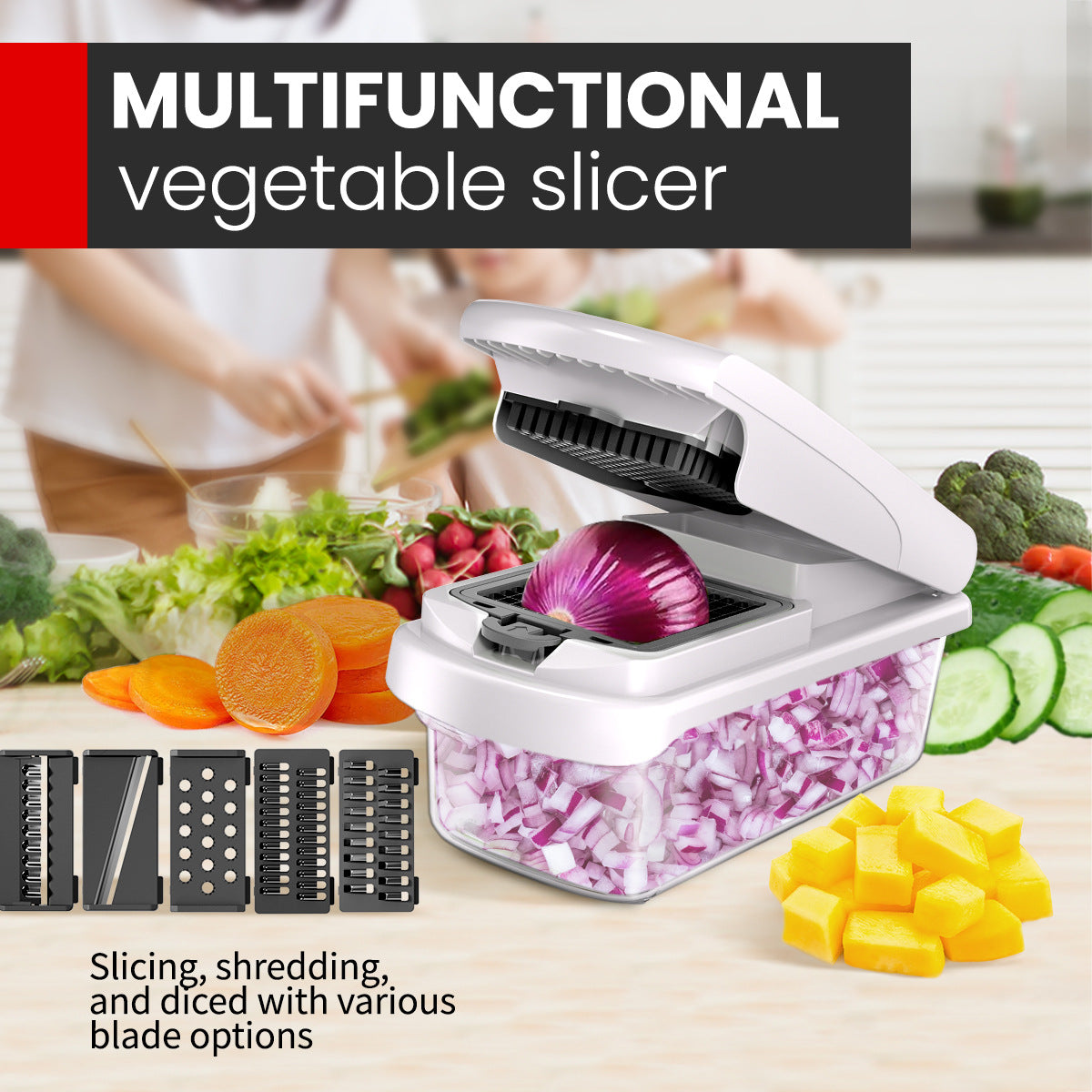 Multi-functional Vegetable Slicer Dicer Grater